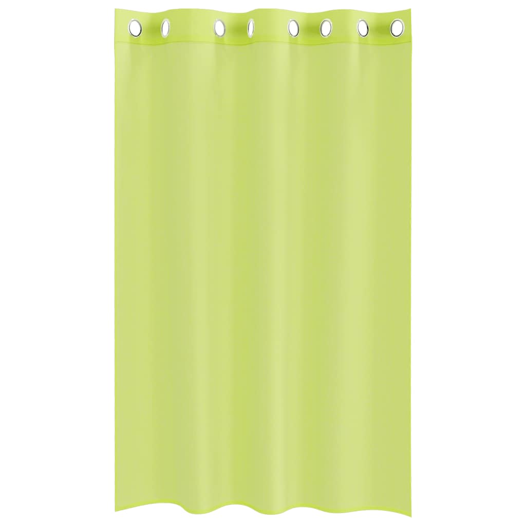 Voile zavjese s ušicama 2 kom jabučno zelena 140x175 cm