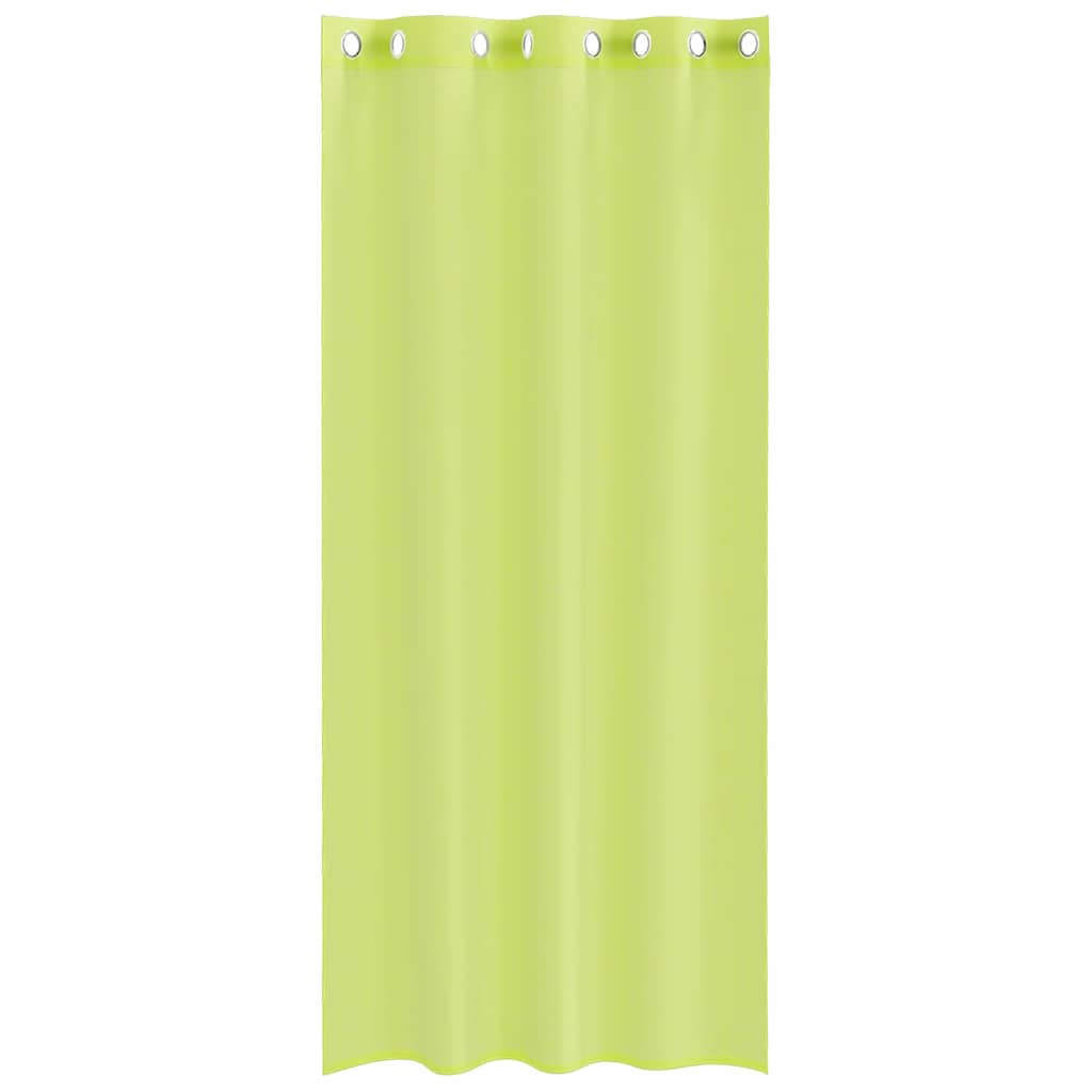Voile zavjese s ušicama 2 kom jabučno zelena 140x225 cm