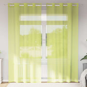 Voile zavjese s ušicama 2 kom. jabukasto zelene 140x245 cm