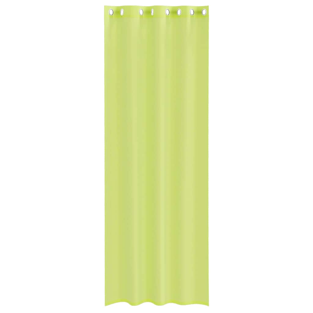 Voile zavjese s ušicama 2 kom zelene boje jabuke 140x260 cm