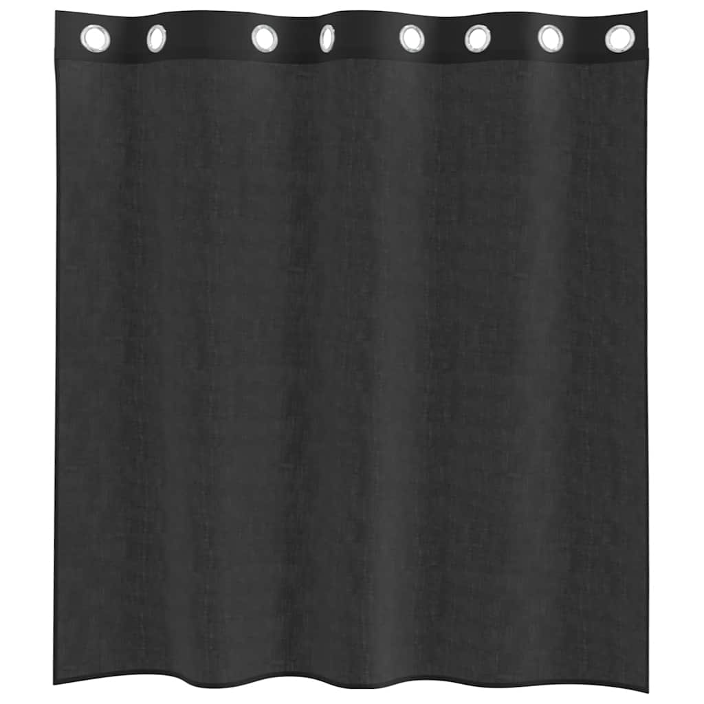 Voile zavjese s ušicama 2 kom crne 140x140 cm