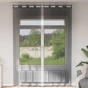 Voile zavjese s ušicama 2 kom crne 140x300 cm