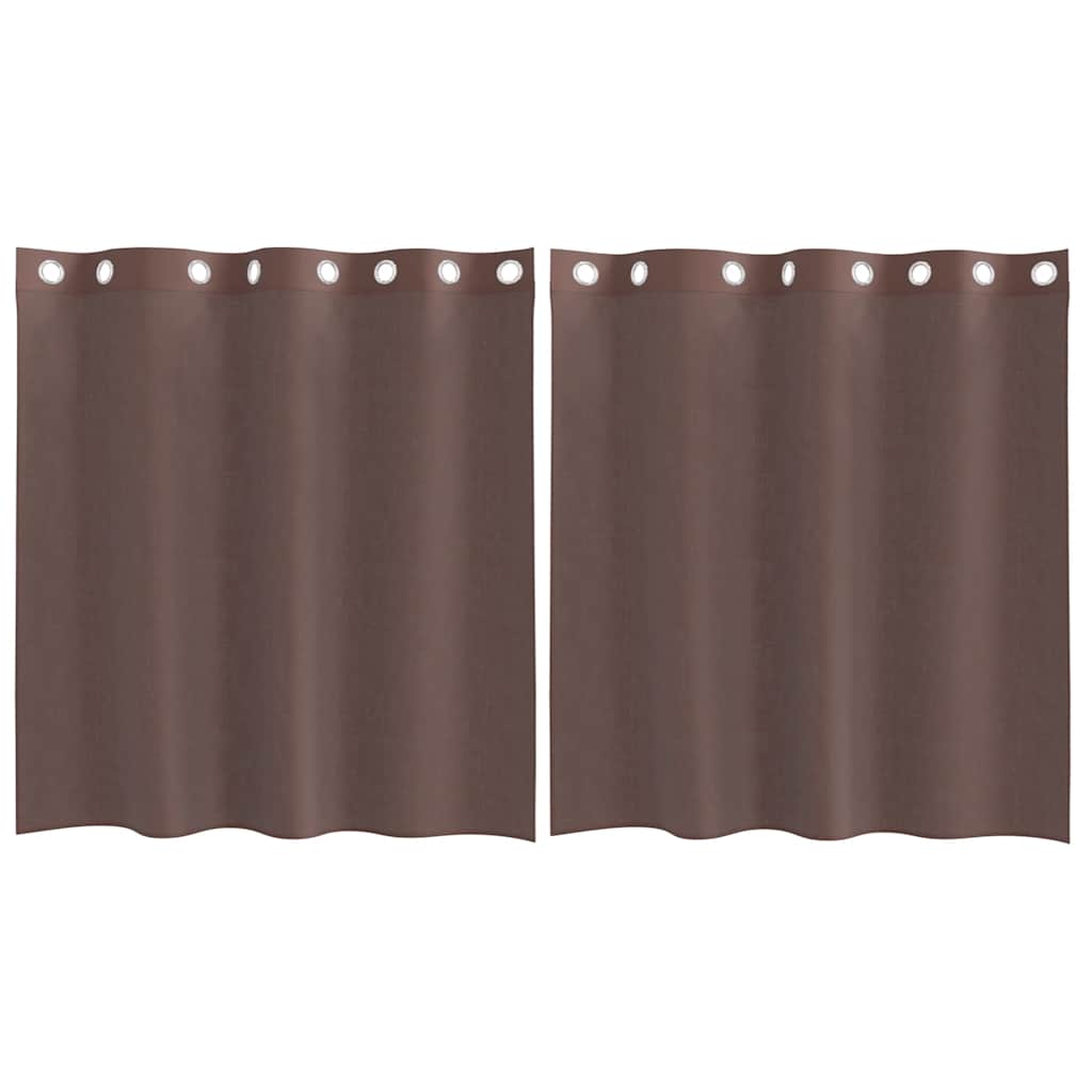 Voile zavjese s ušicama 2 kom smeđe 140x140 cm