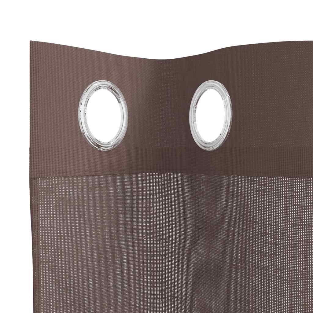 Voile zavjese s ušicama 2 kom smeđe 140x140 cm