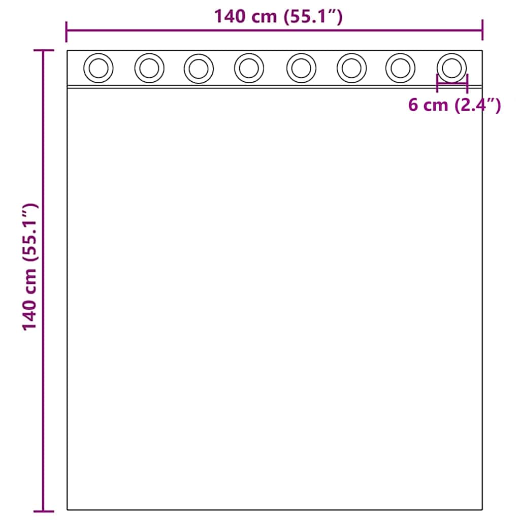 Voile zavjese s ušicama 2 kom smeđe 140x140 cm