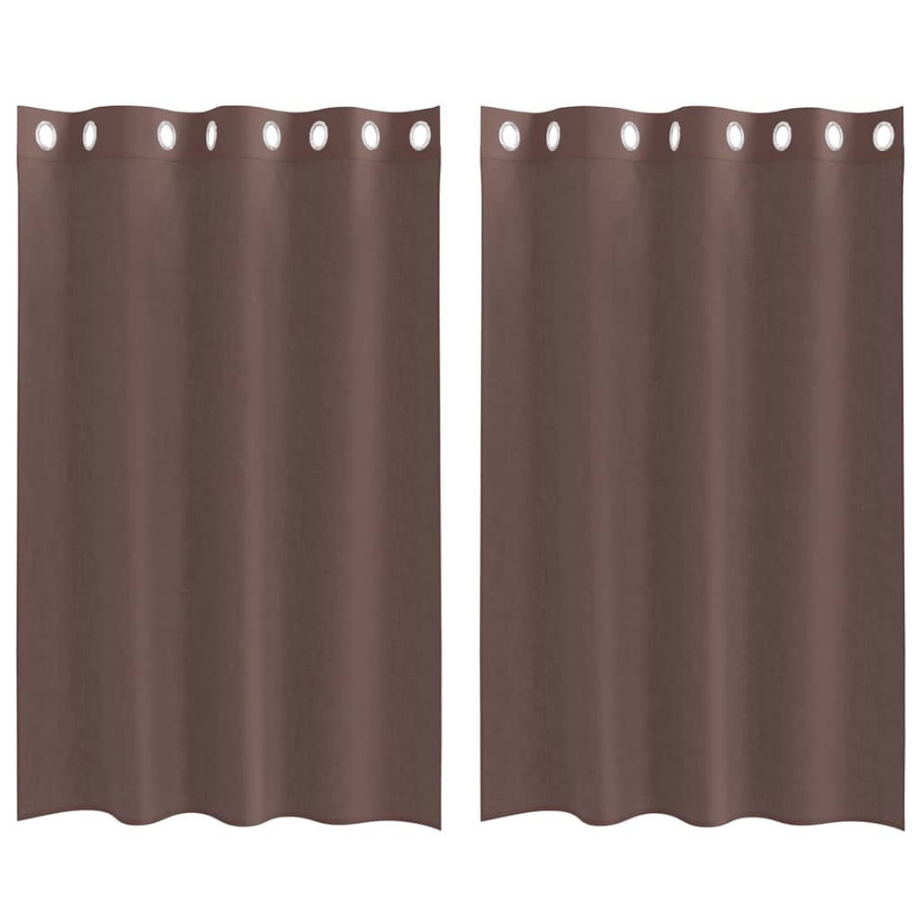 Voile zavjese s ušicama 2 kom smeđe 140x175 cm