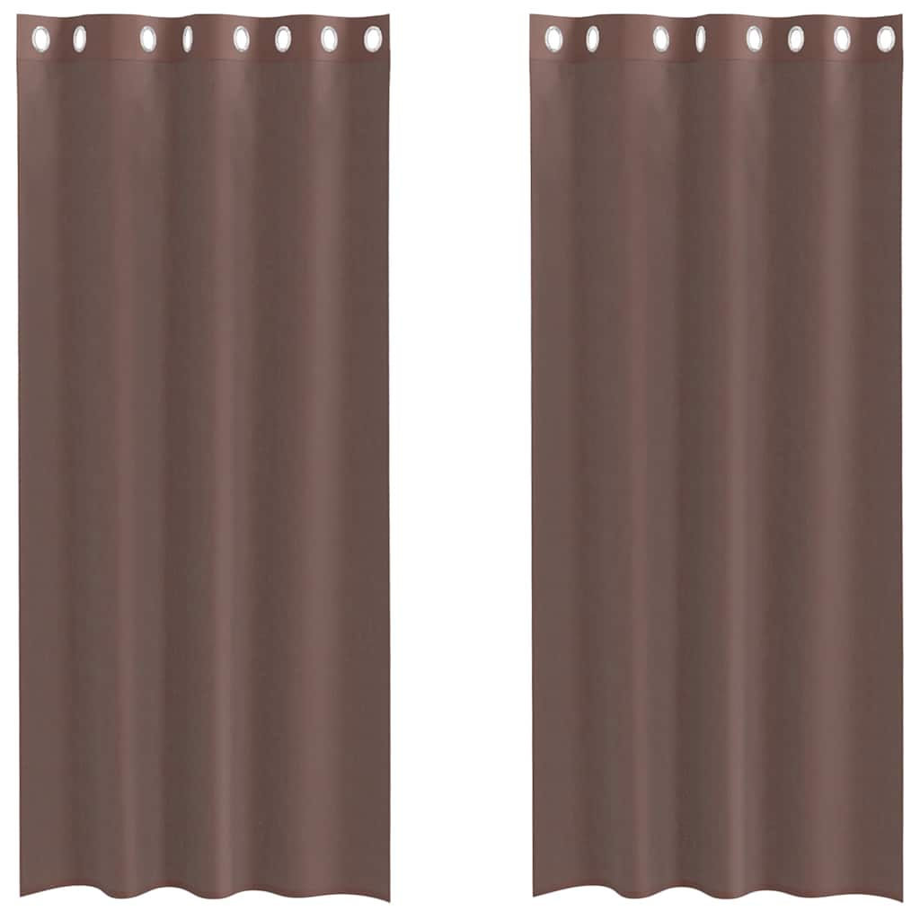 Voile zavjese s ušicama 2 kom smeđe 140x225 cm