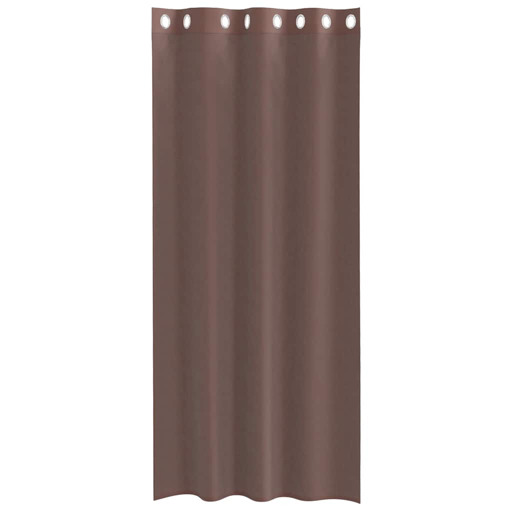 Voile zavjese s ušicama 2 kom smeđe 140x225 cm