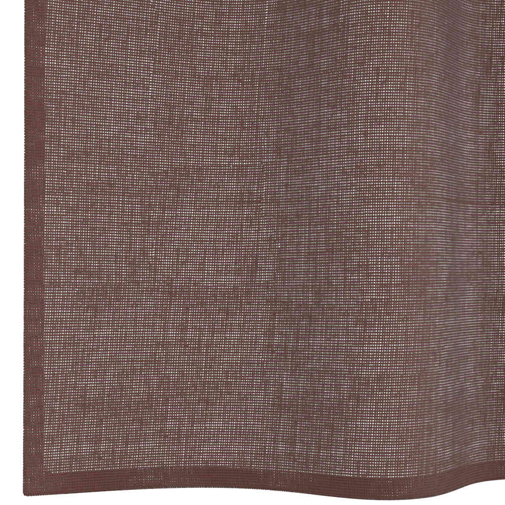 Voile zavjese s ušicama 2 kom smeđe 140x225 cm