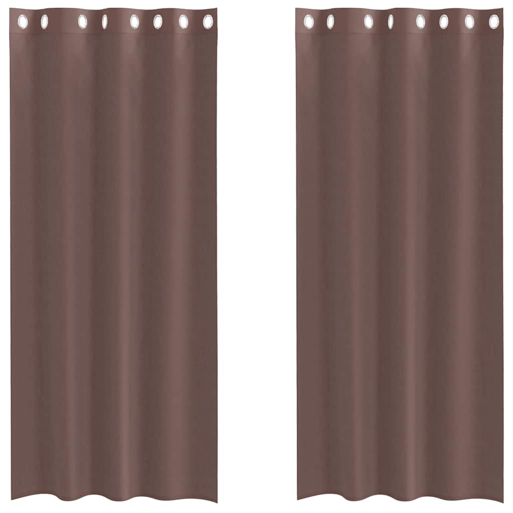 Voile zavjese s ušicama 2 kom smeđe 140x245 cm