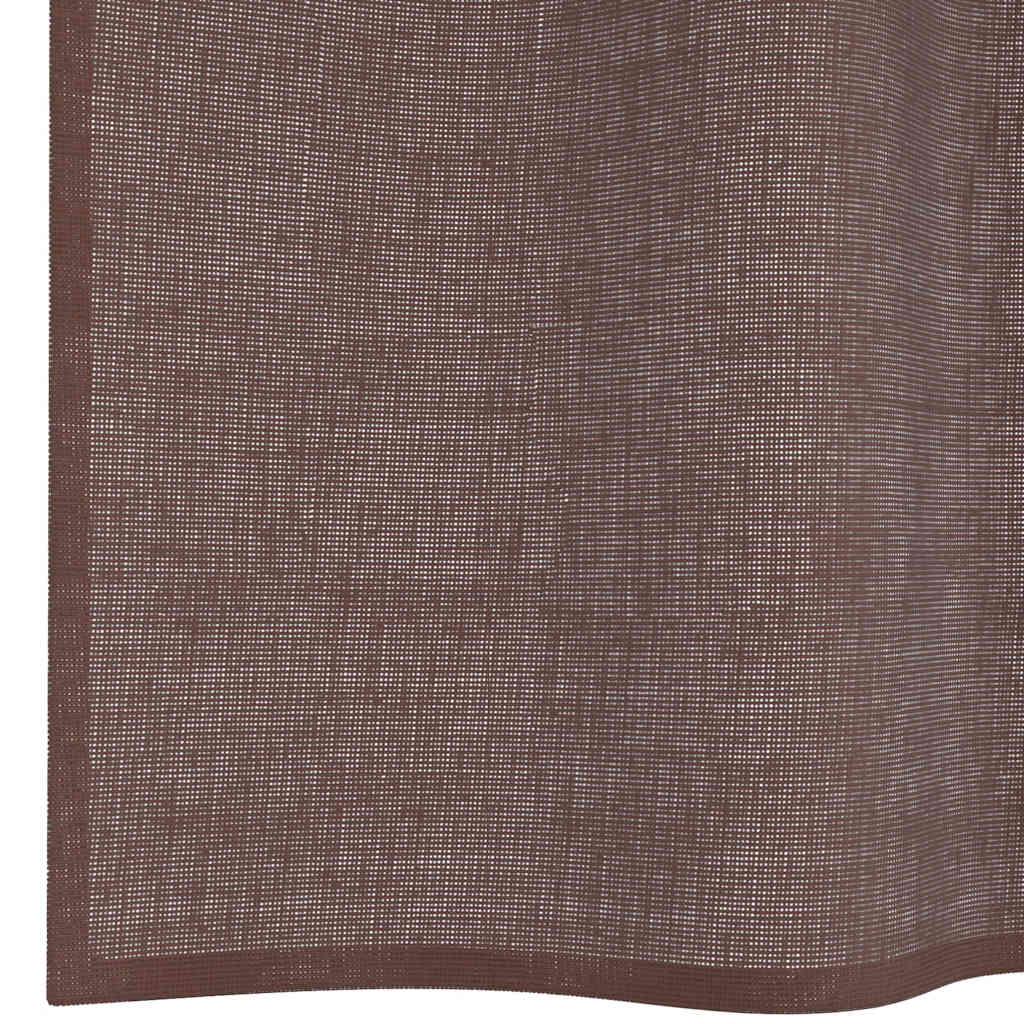 Voile zavjese s ušicama 2 kom smeđe 140x260 cm