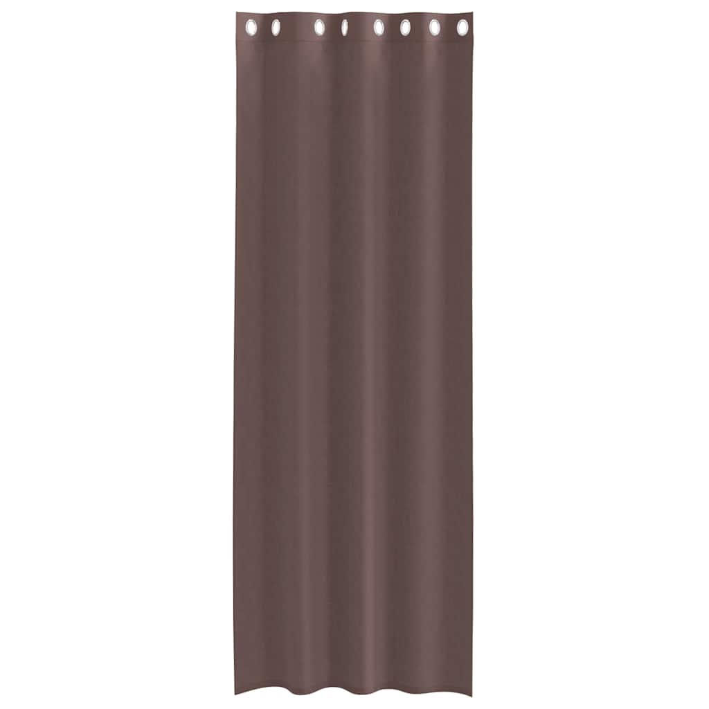 Voile zavjese s ušicama 2 kom smeđe 140x300 cm