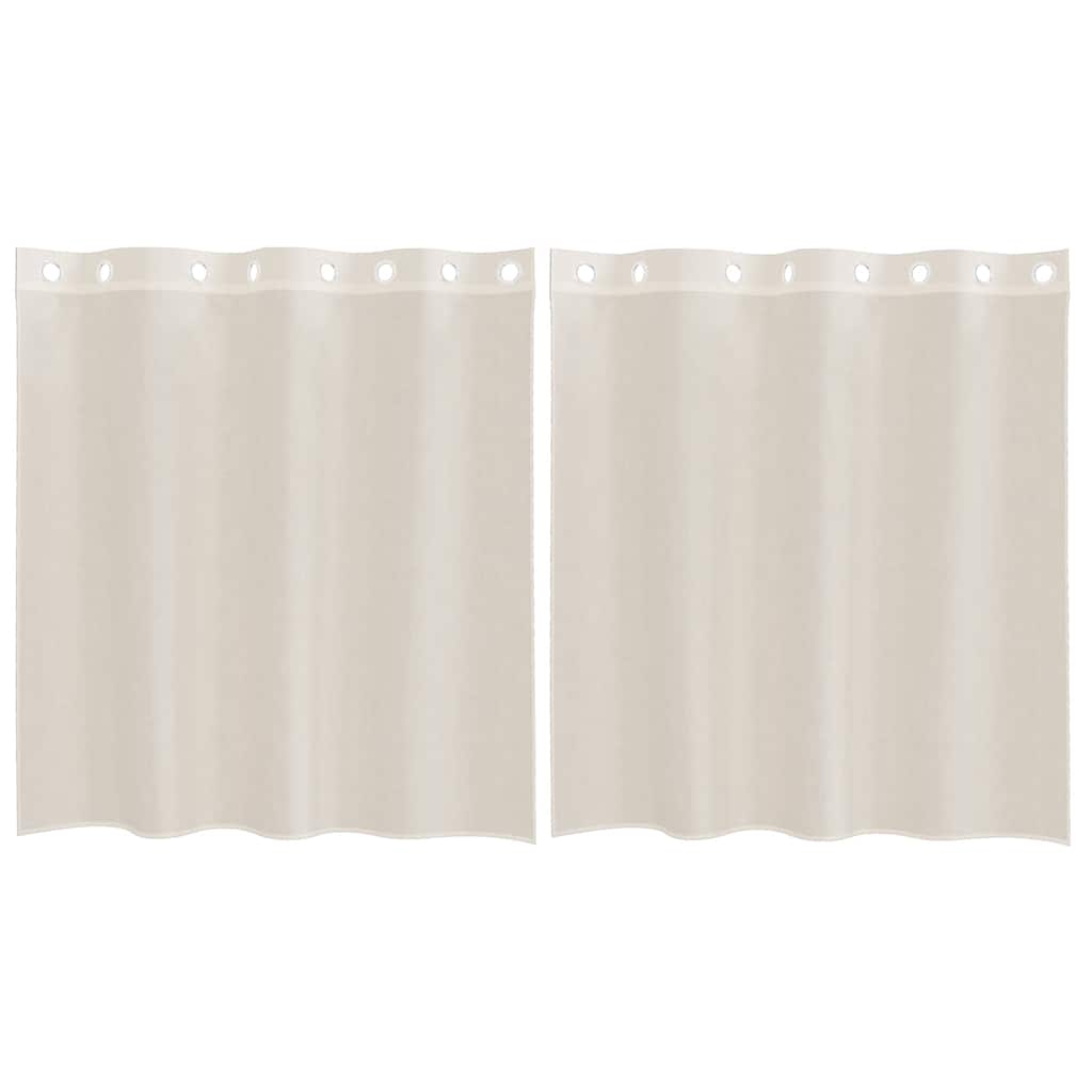 Voile zavjese s ušicama 2 kom krem 140x140 cm