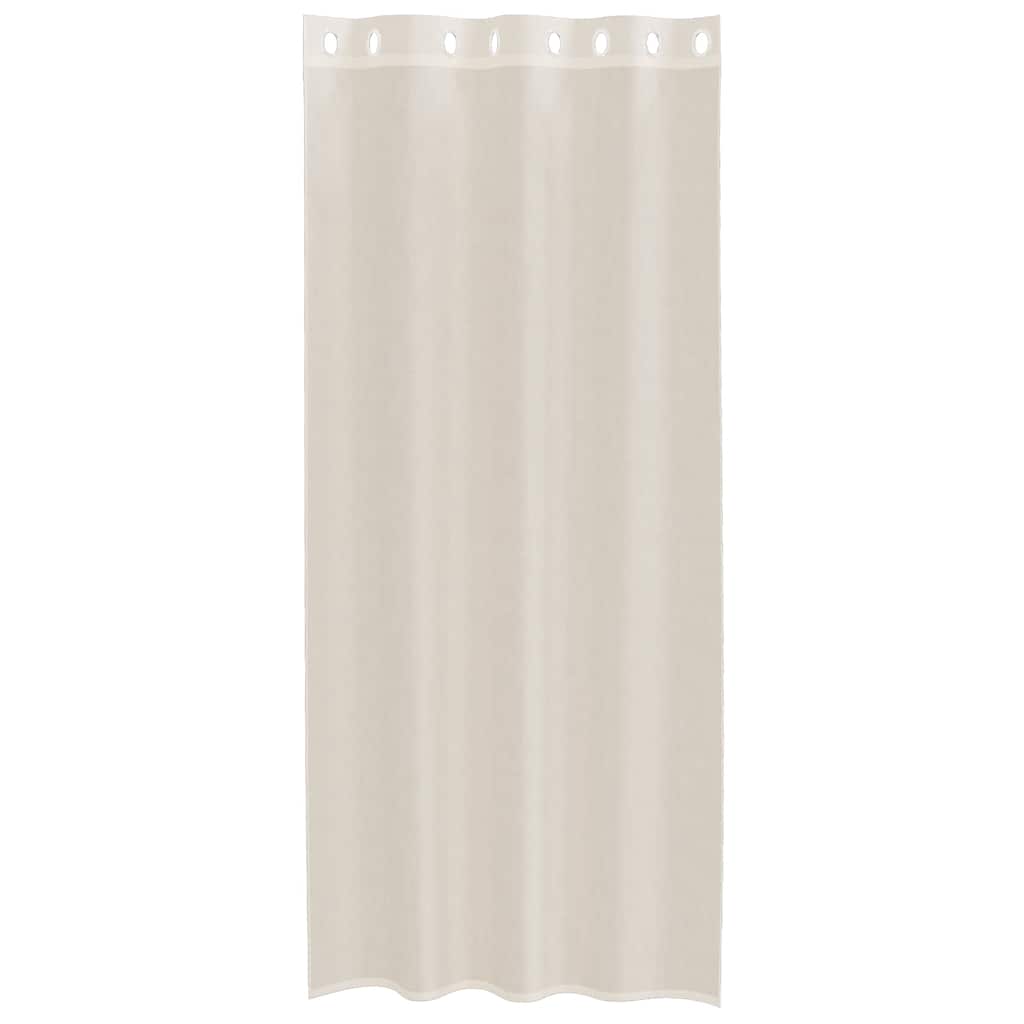 Voile zavjese s ušicama 2 kom krem 140x225 cm