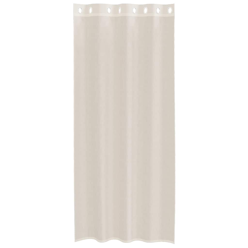 Voile zavjese s ušicama 2 kom krem 140x245 cm