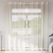 Voile zavjese s ušicama 2 kom krem 140x245 cm