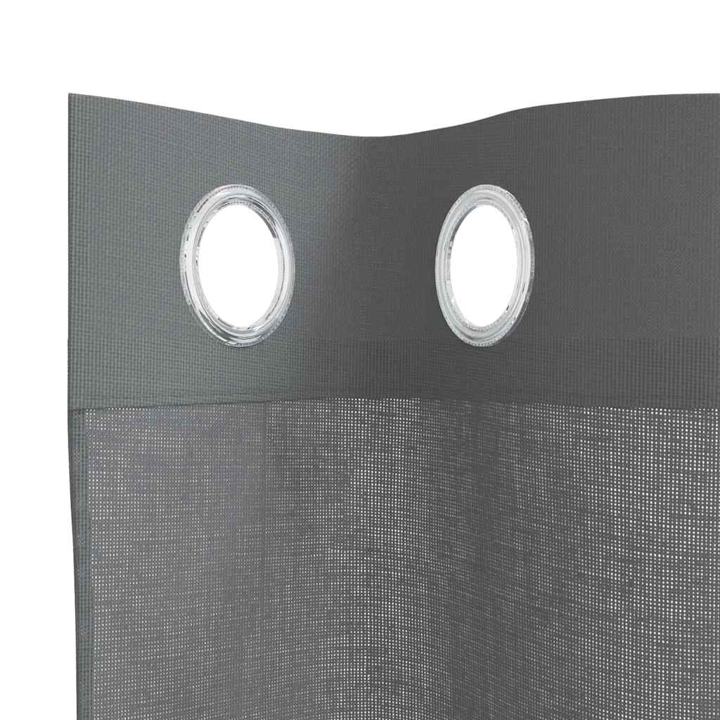 Voile zavjese s ušicama 2 kom tamnosive 140x140 cm