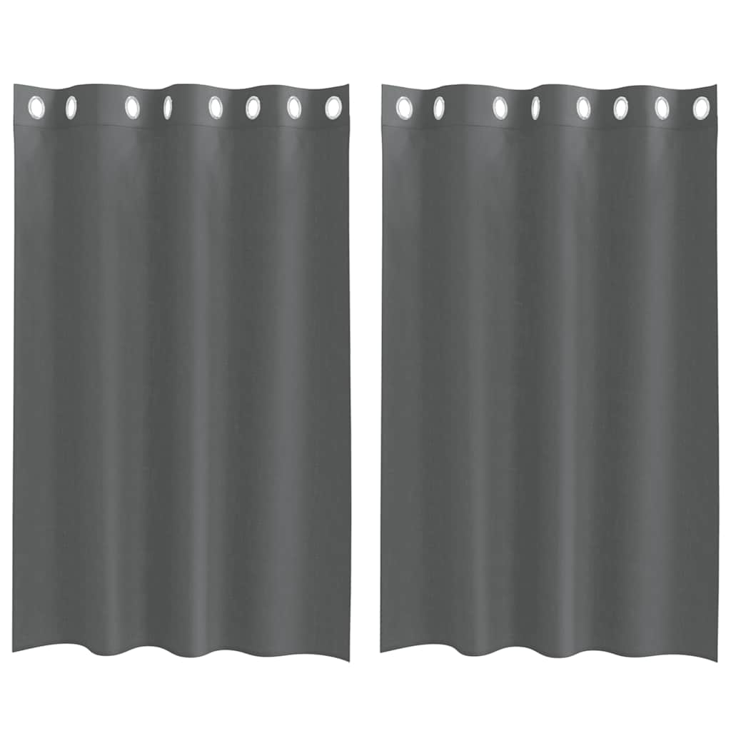 Voile zavjese s ušicama 2 kom tamnosive 140x175 cm