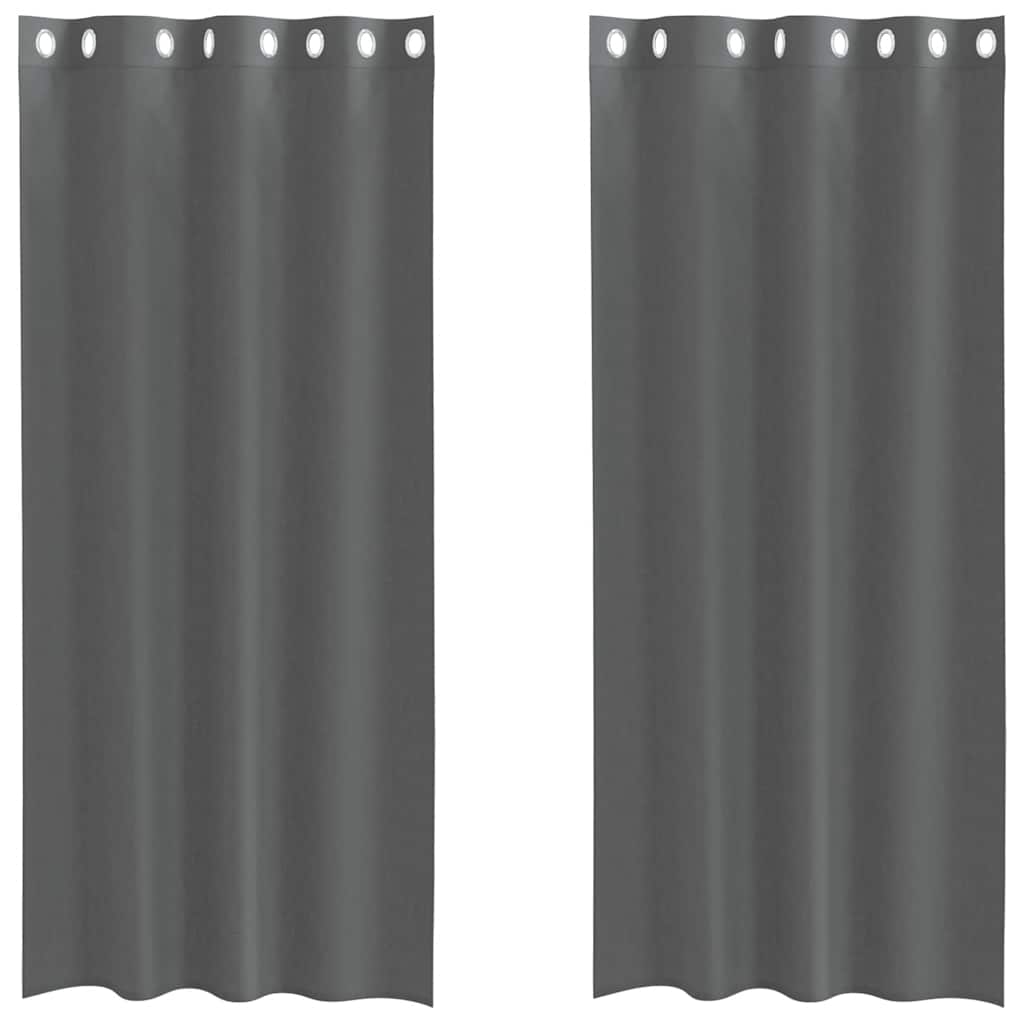 Voile zavjese s ušicama 2 kom tamnosive 140x225 cm