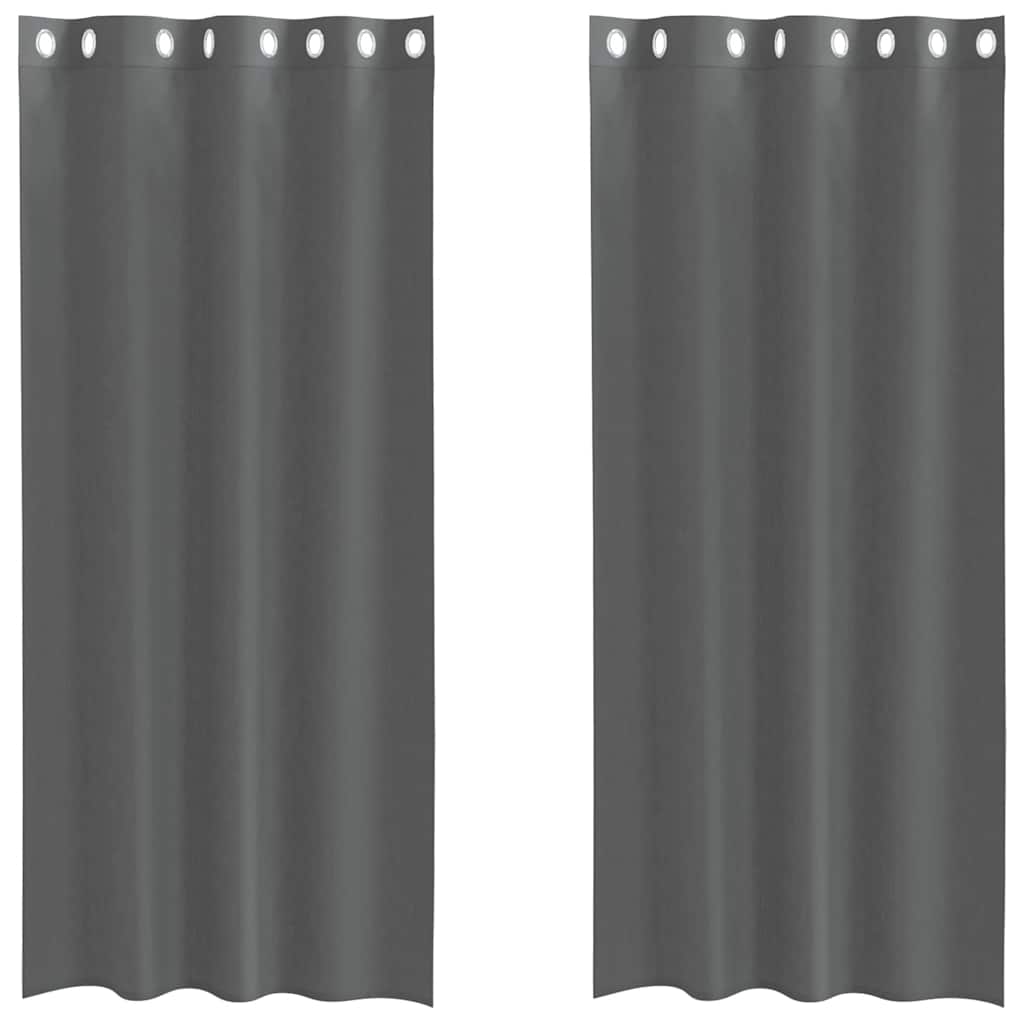 Voile zavjese s ušicama 2 kom tamnosive 140x140 cm