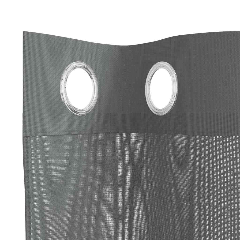 Voile zavjese s ušicama 2 kom tamnosive 140x140 cm