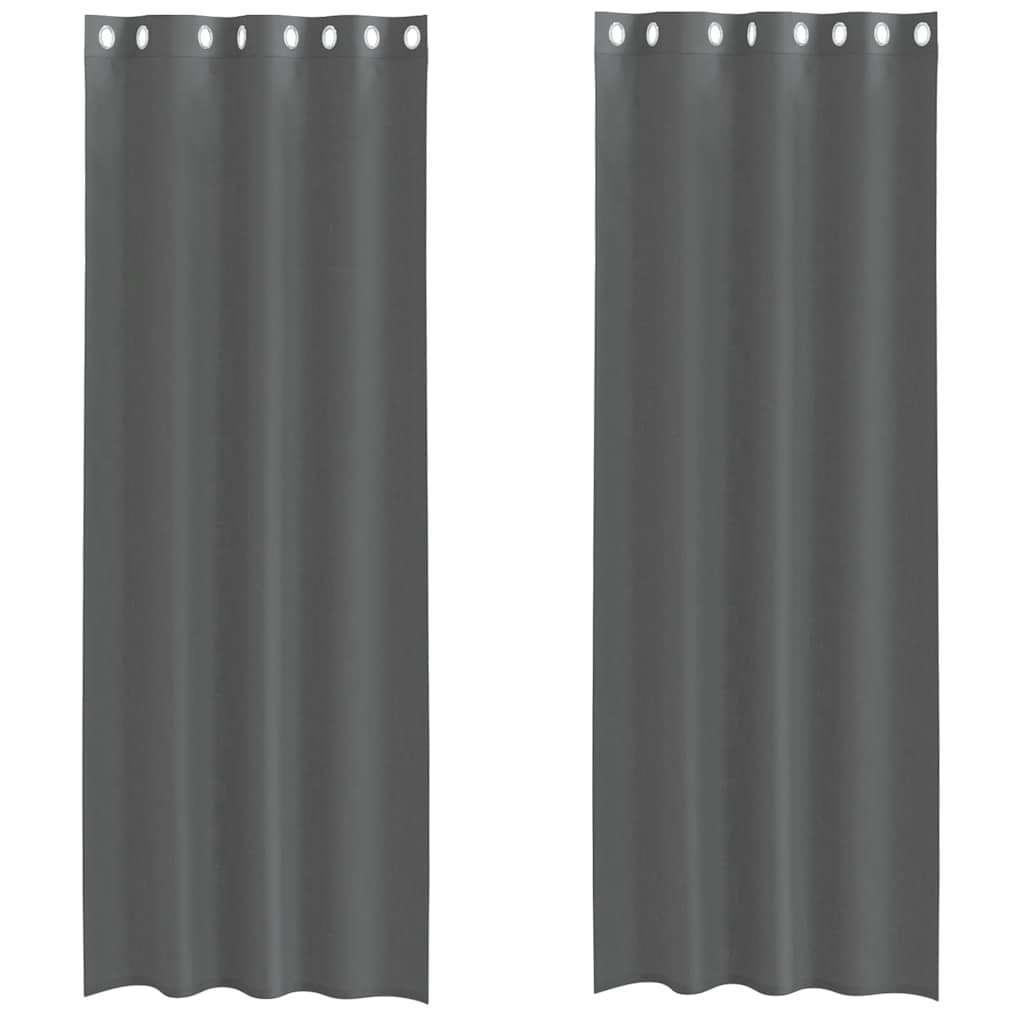 Voile zavjese s ušicama 2 kom tamnosive 140x260 cm