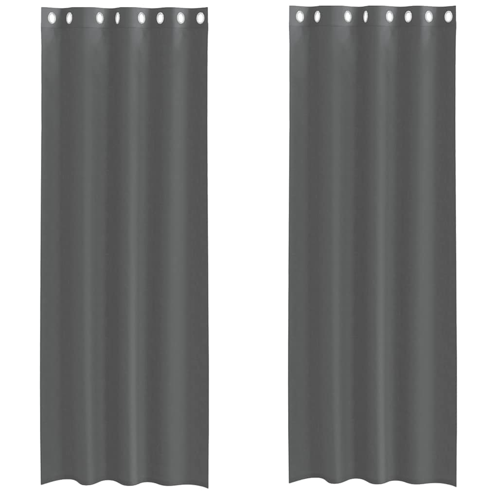 Voile zavjese s ušicama 2 kom tamnosive 140x300 cm