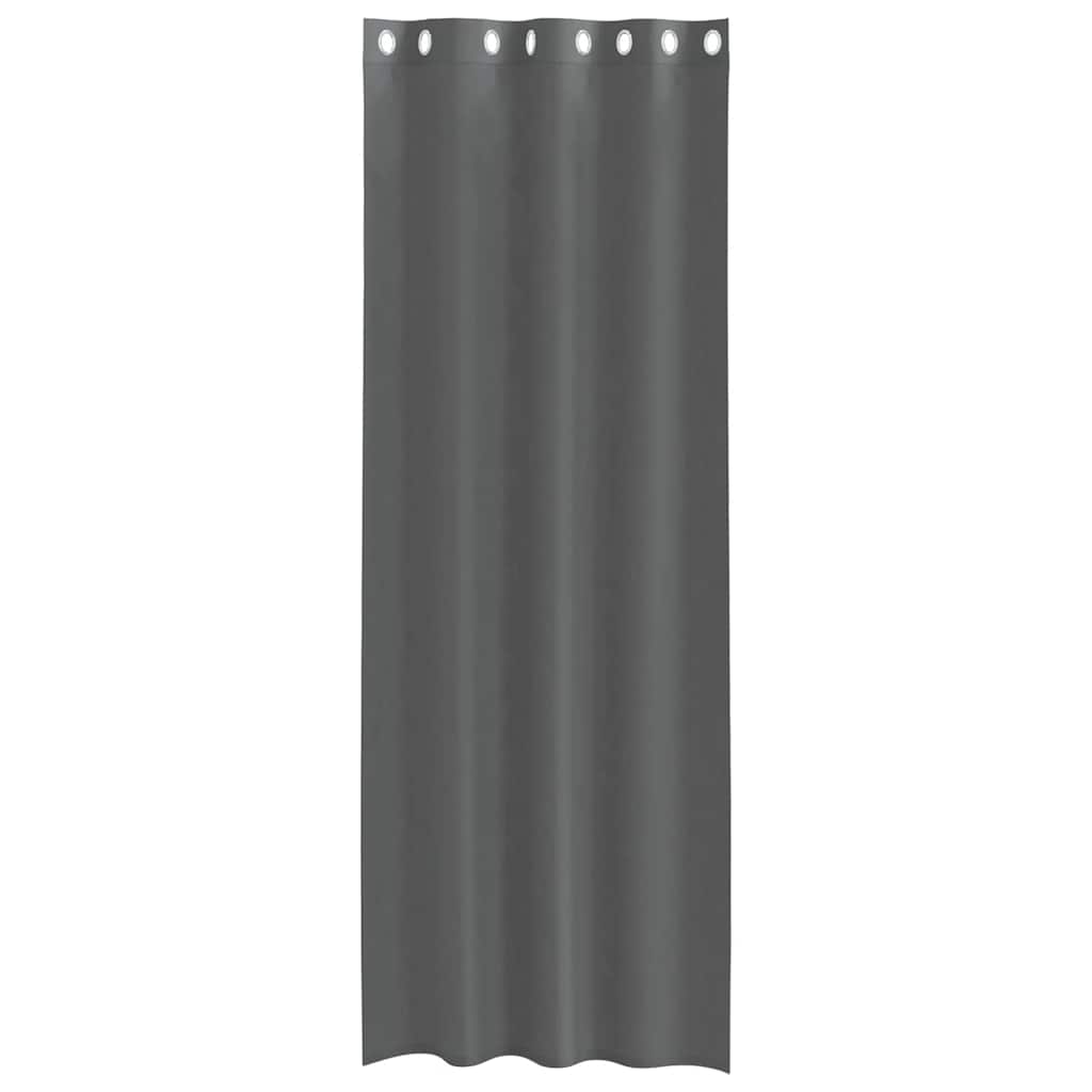 Voile zavjese s ušicama 2 kom tamnosive 140x300 cm
