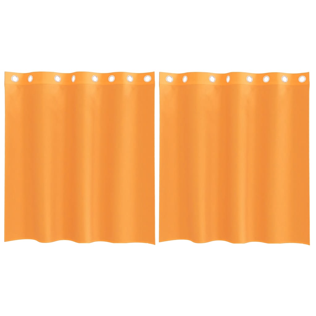 Voile zavjese s ušicama 2 kom narančaste 140x140 cm