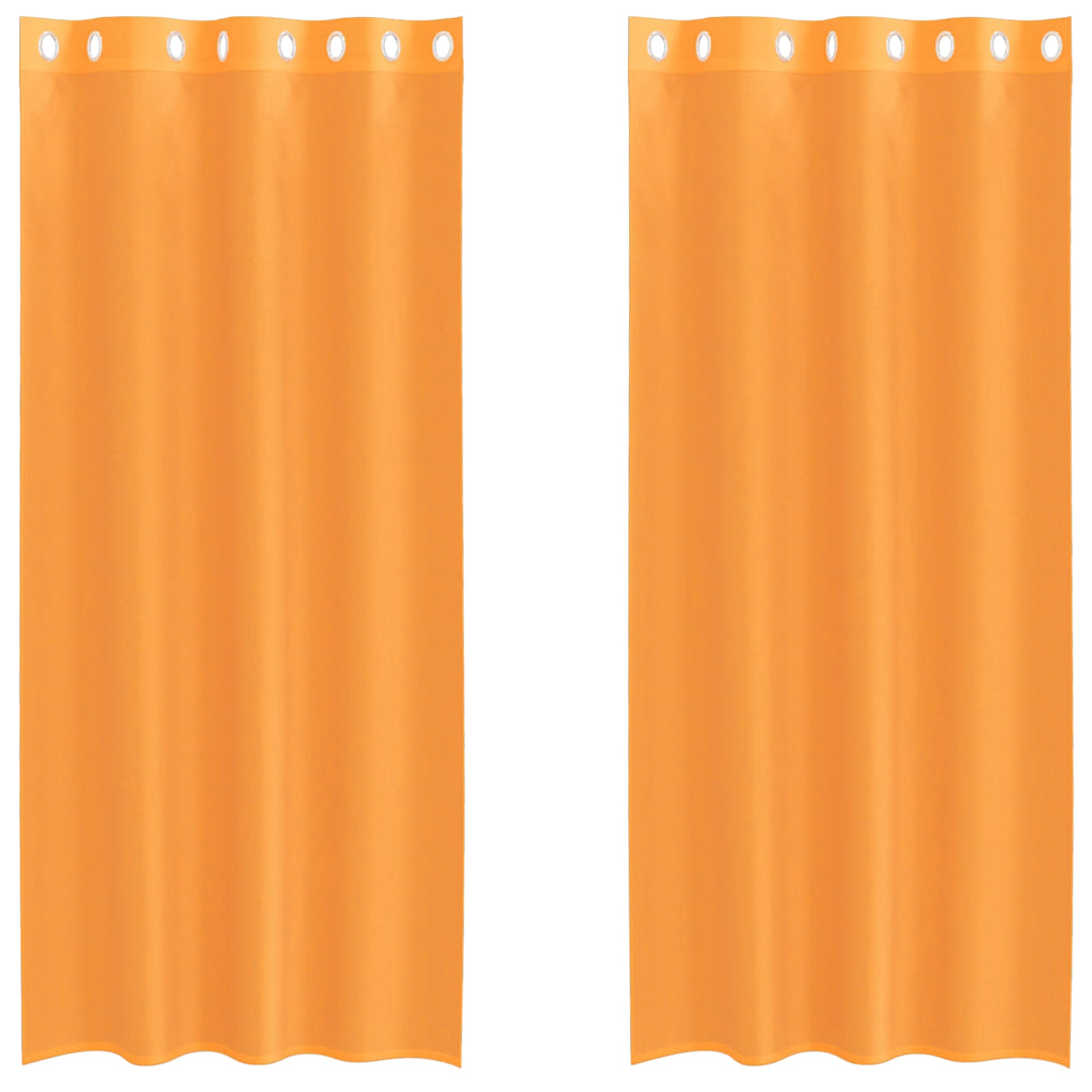 Voile zavjese s ušicama 2 kom narančaste 140x225 cm