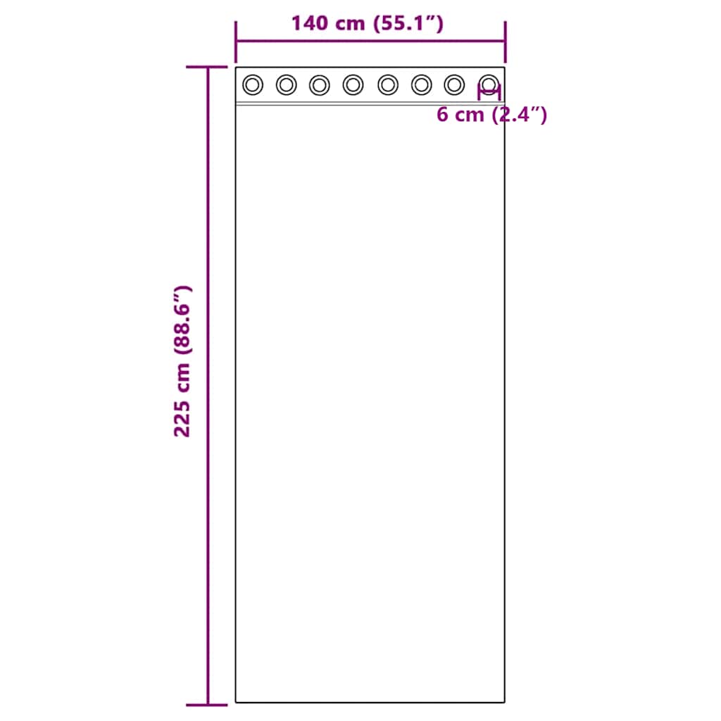 Voile zavjese s ušicama 2 kom narančaste 140x225 cm