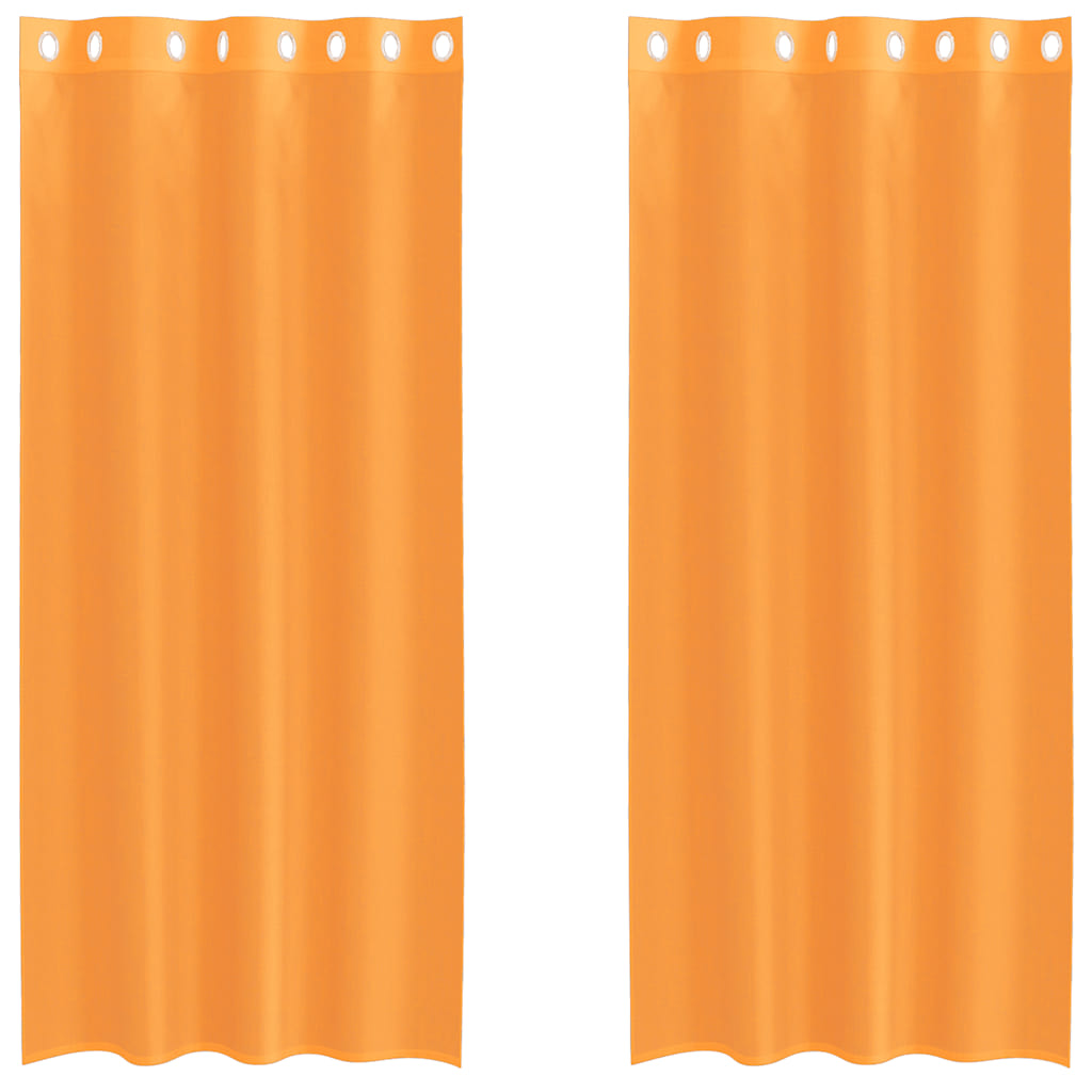 Voile zavjese s ušicama 2 kom narančaste 140x245 cm
