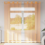 Voile zavjese s ušicama 2 kom narančaste 140x245 cm