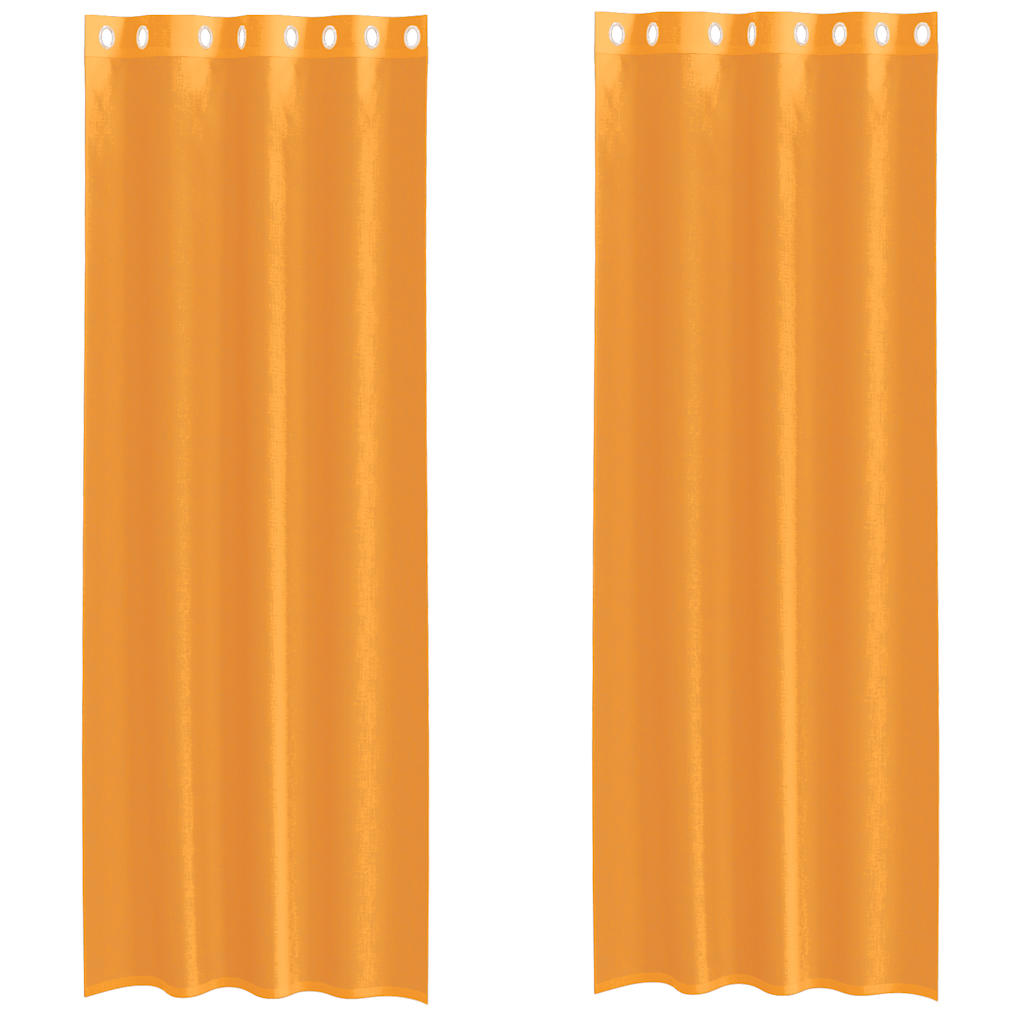 Voile zavjese s ušicama 2 kom narančaste 140x300 cm