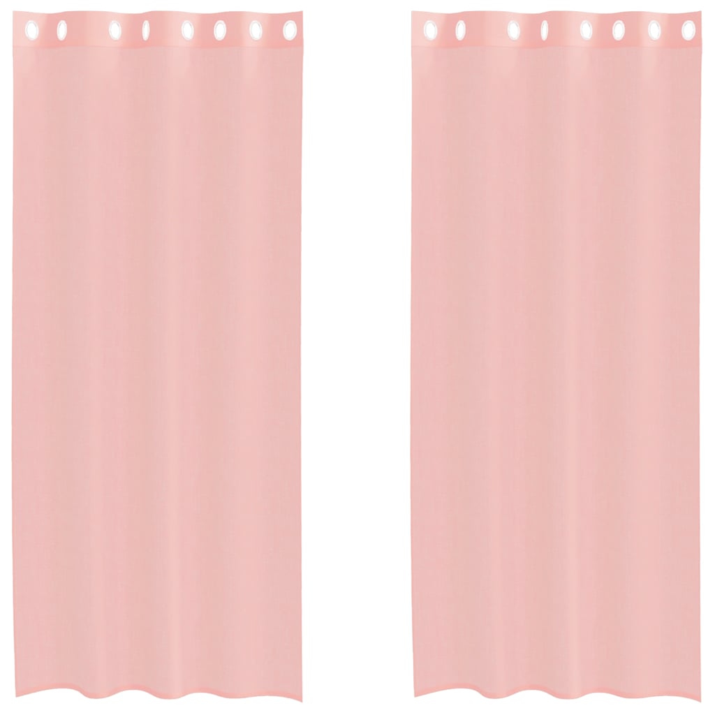 Voile zavjese s ušicama 2 kom narančaste 140x225 cm