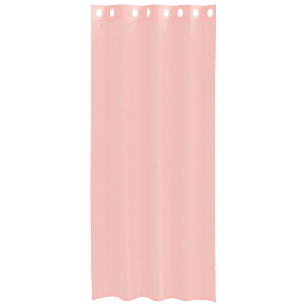 Voile zavjese s ušicama 2 kom narančaste 140x225 cm