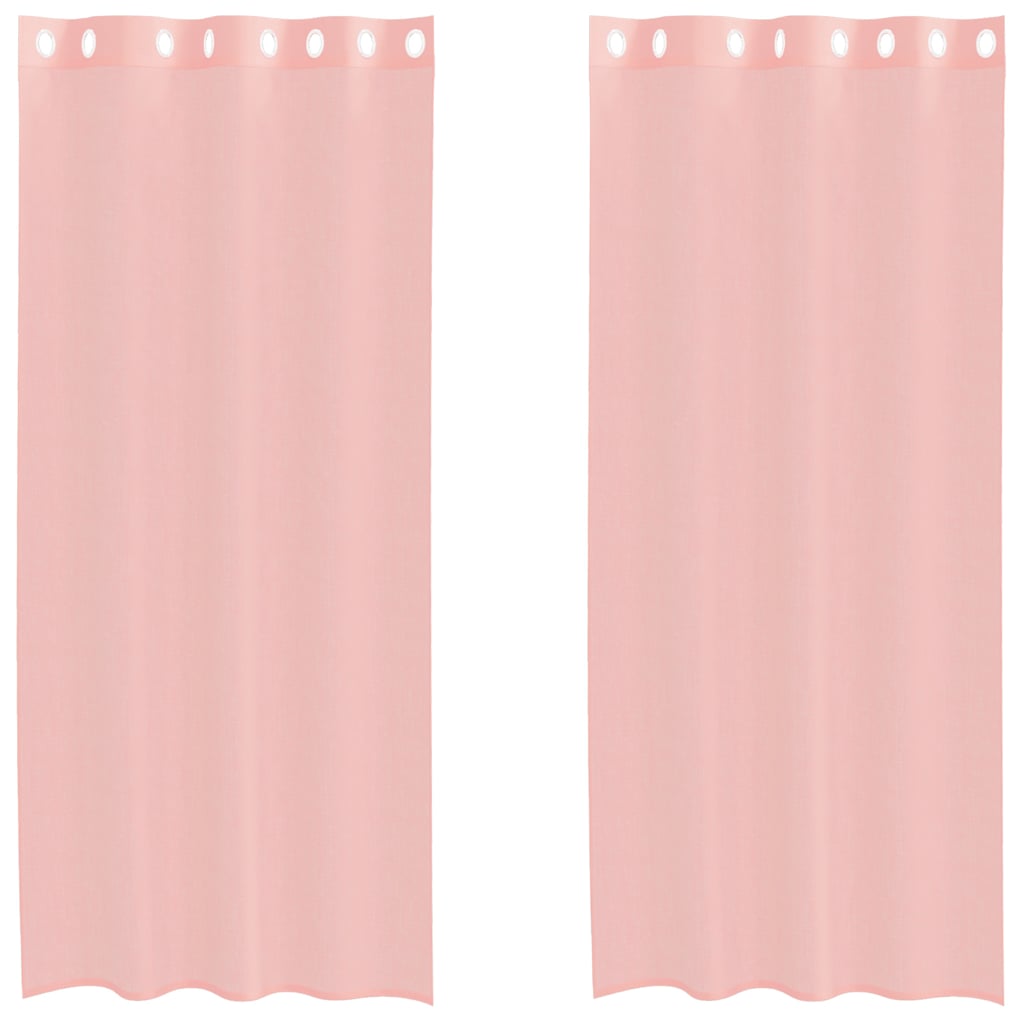 Voile zavjese s ušicama 2 kom narančaste 140x245 cm