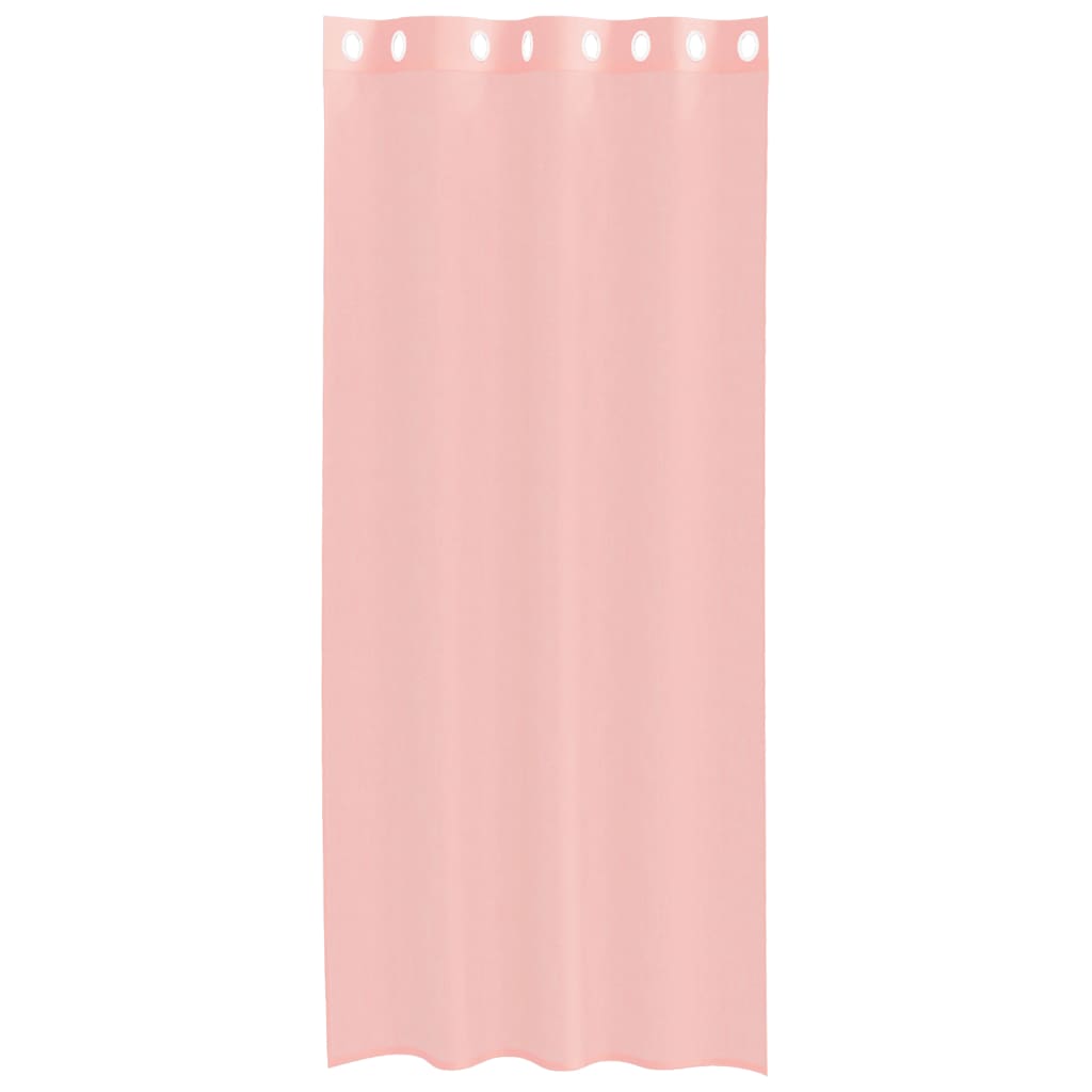 Voile zavjese s ušicama 2 kom narančaste 140x245 cm