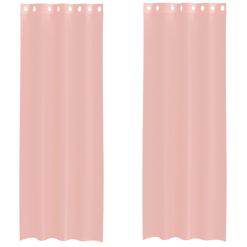 Voile zavjese s ušicama 2 kom narančaste 140x260 cm