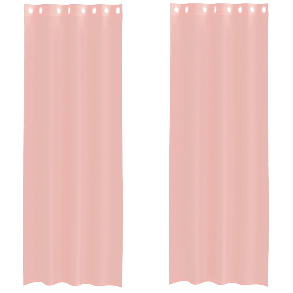 Voile zavjese s ušicama 2 kom narančaste 140x300 cm