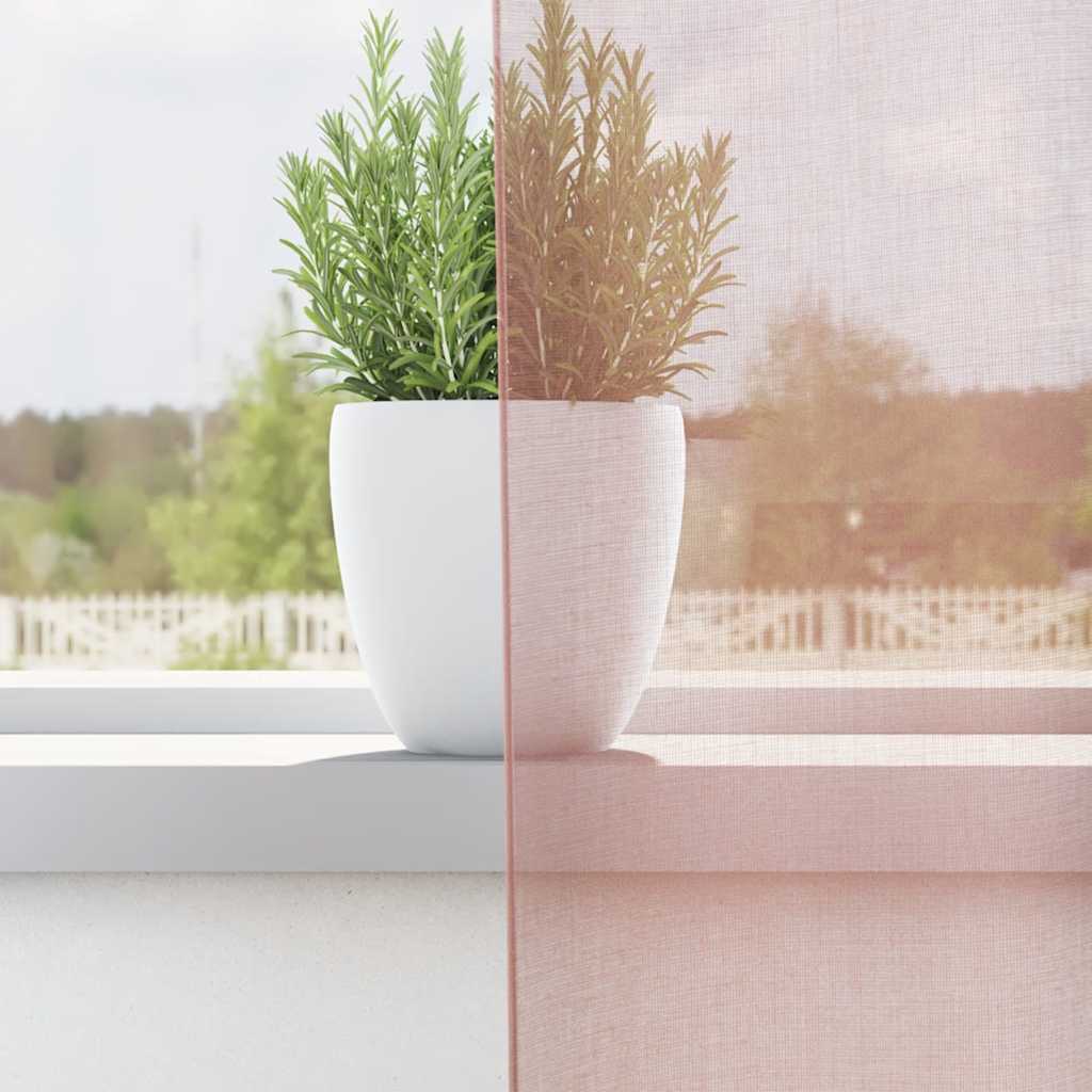 Voile zavjese s ušicama 2 kom narančaste 140x300 cm