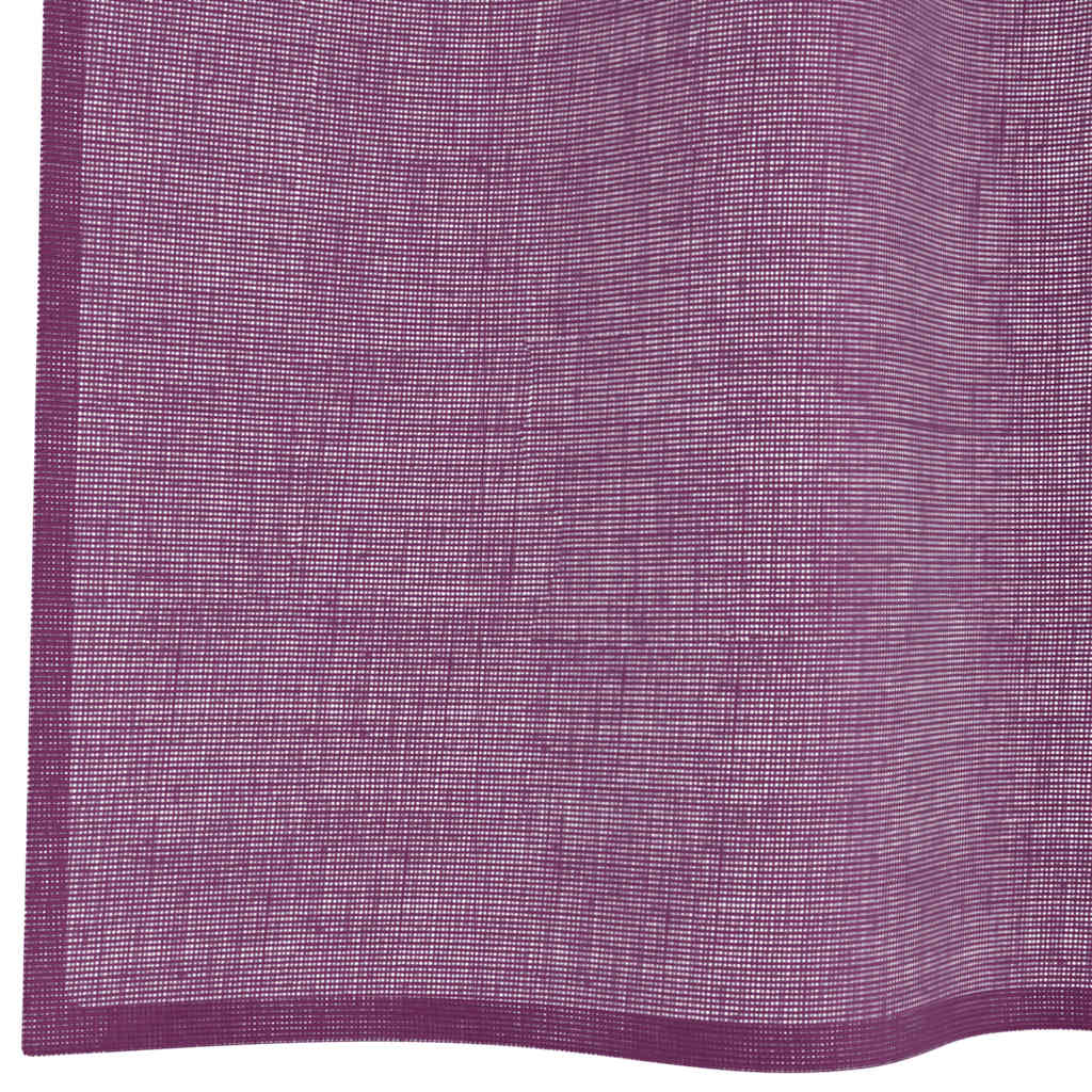 Voile zavjese s ušicama 2 kom ljubičaste 140x175 cm