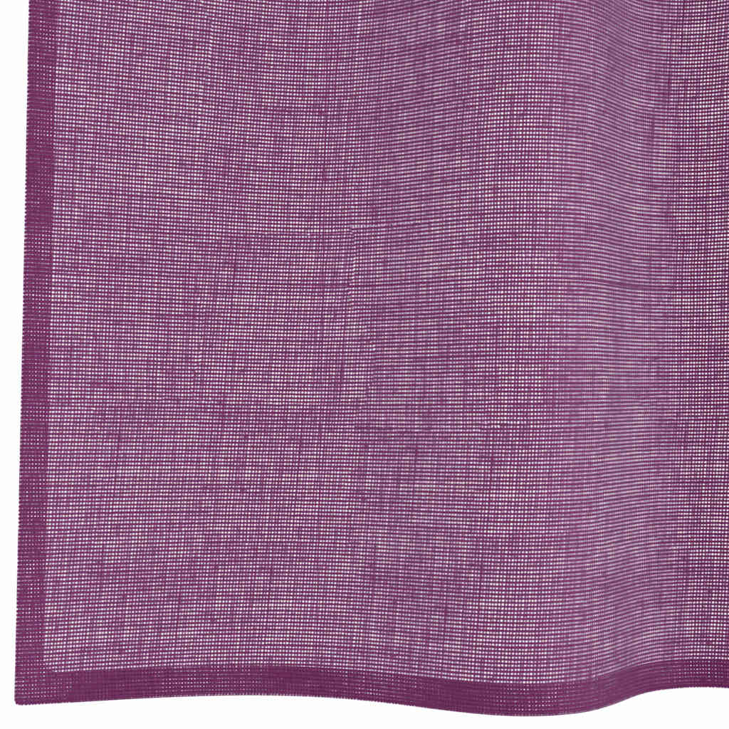 Voile zavjese s ušicama 2 kom ljubičaste 140x225 cm
