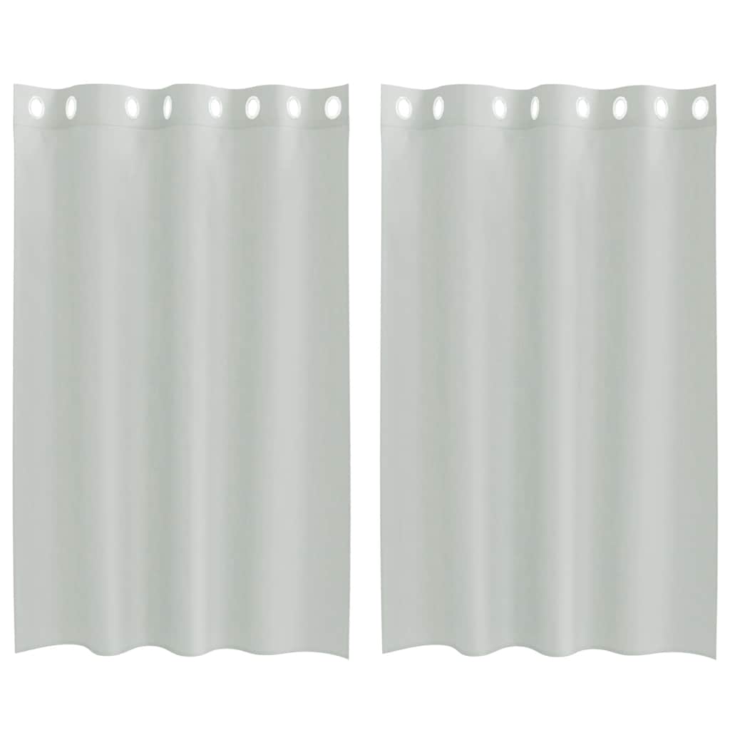 Voile zavjese s ušicama 2 kom svijetlosive 140x175 cm