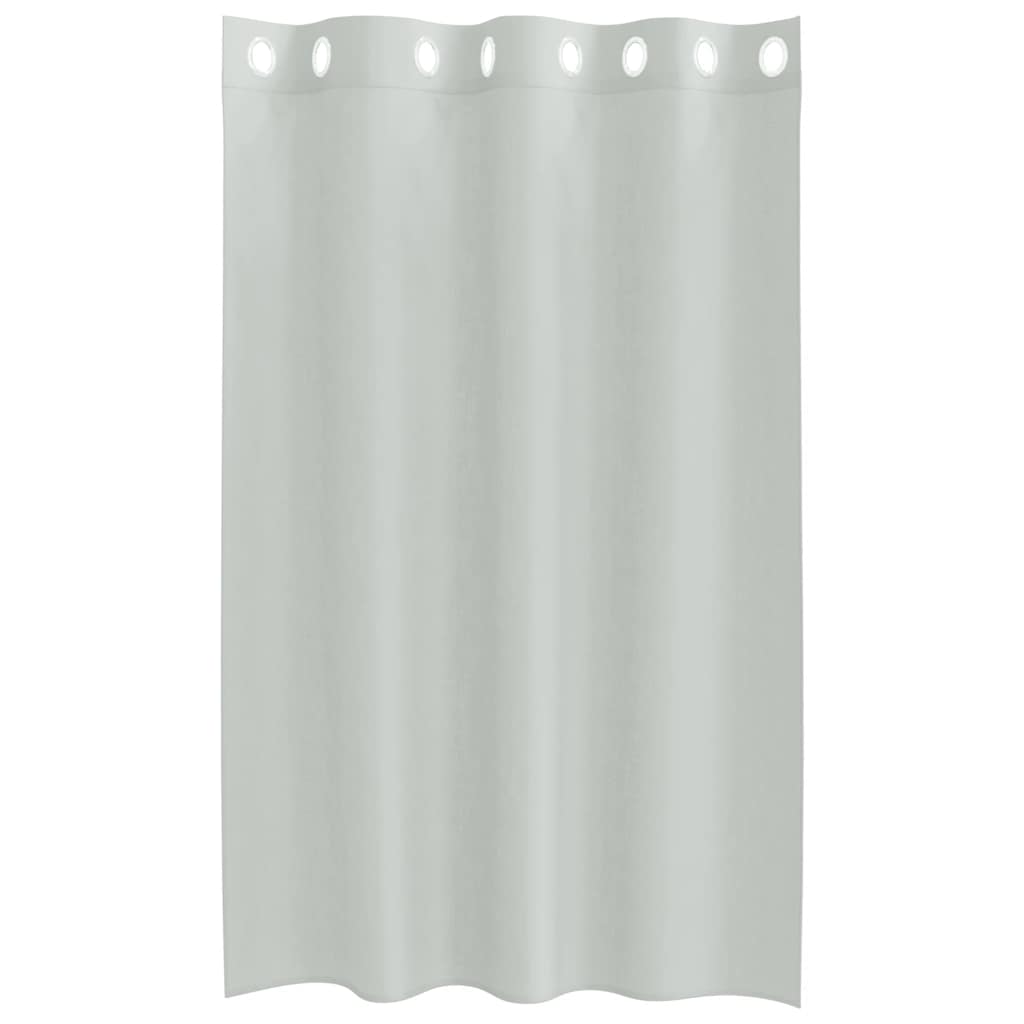 Voile zavjese s ušicama 2 kom svijetlosive 140x175 cm