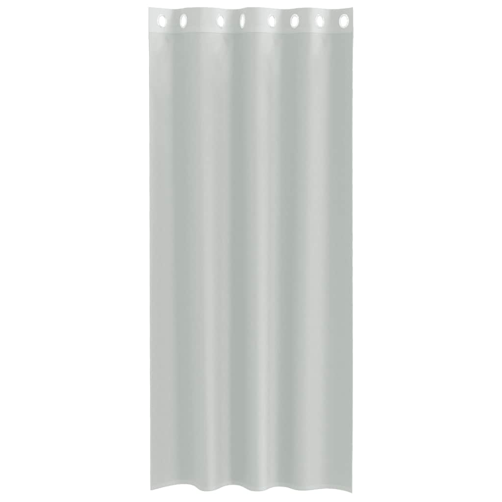 Voile zavjese s ušicama 2 kom svijetlosive 140x225 cm