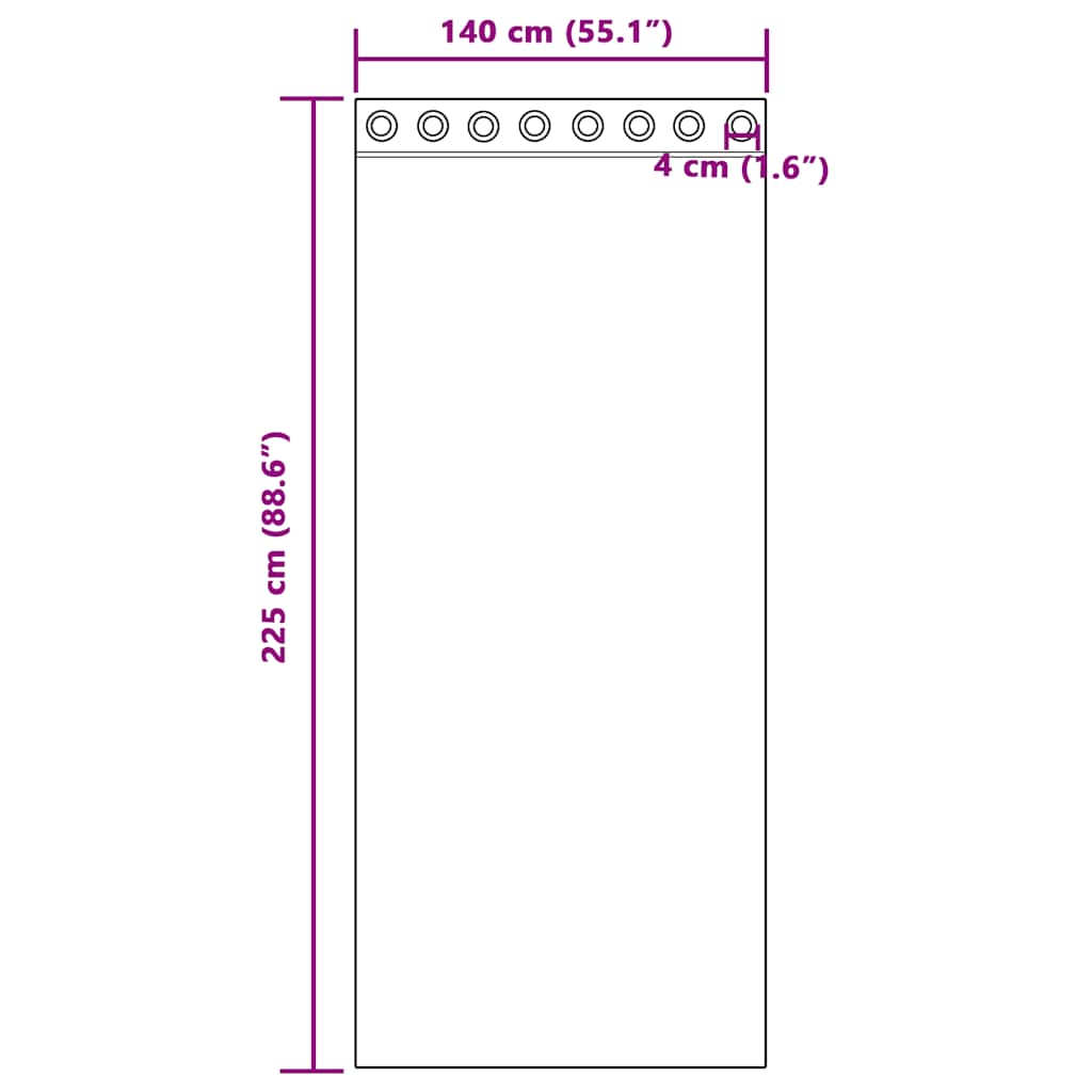 Voile zavjese s ušicama 2 kom svijetlosive 140x225 cm