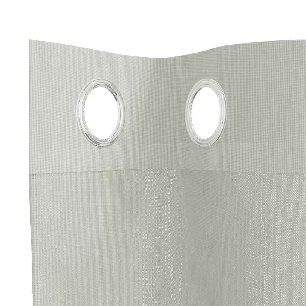 Voile zavjese s ušicama 2 kom svijetlosive 140x260 cm