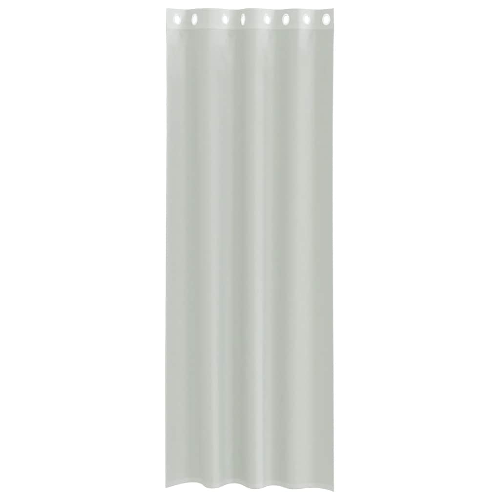 Voile zavjese s ušicama 2 kom svijetlosive 140x300 cm
