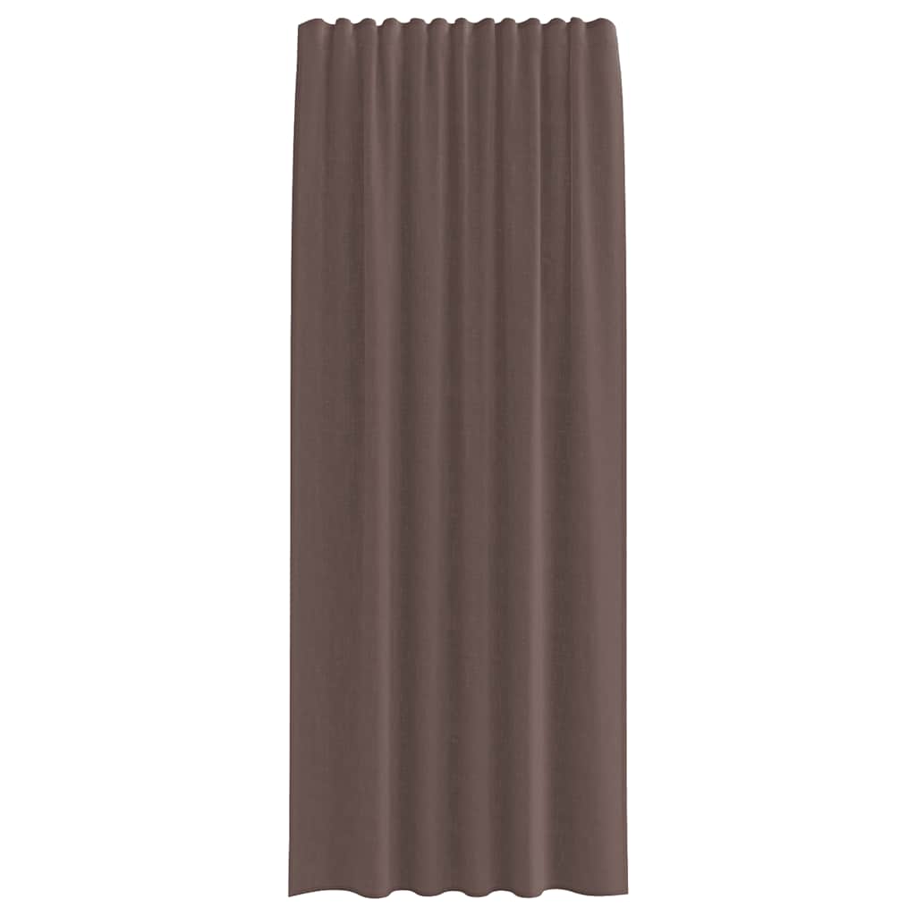 Voile zavjese s džepovima za šipke 2 kom smeđe